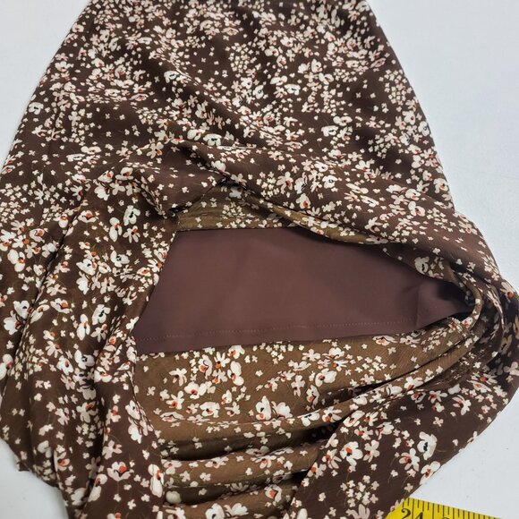 Princess Polly Womens Y2K Dark Floral Forrest Fairy Midi Skirt Size 0 Brown - Picture 9 of 11